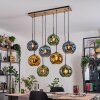 Ripoll Hängeleuchte Glas 25 cm Naturfarben, Schwarz, 8-flammig