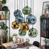 Ripoll Hängeleuchte Glas 25 cm Naturfarben, Schwarz, 8-flammig