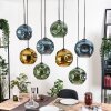 Ripoll Hängeleuchte Glas 25 cm Naturfarben, Schwarz, 8-flammig