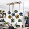 Ripoll Hängeleuchte Glas 25 cm Naturfarben, Schwarz, 8-flammig