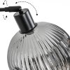 Ripoll Bogenlampe Glas 20 cm Schwarz, 1-flammig