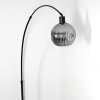 Ripoll Bogenlampe Glas 20 cm Schwarz, 1-flammig