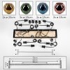 Ripoll Hängeleuchte Glas 25 cm Naturfarben, Schwarz, 8-flammig