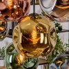 Ripoll Hängeleuchte Glas 25 cm Naturfarben, Schwarz, 8-flammig