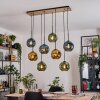 Ripoll Hängeleuchte Glas 20 cm Naturfarben, Schwarz, 8-flammig