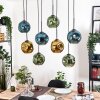 Ripoll Hängeleuchte Glas 20 cm Naturfarben, Schwarz, 8-flammig