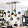 Ripoll Hängeleuchte Glas 20 cm Naturfarben, Schwarz, 8-flammig