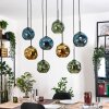 Ripoll Hängeleuchte Glas 20 cm Naturfarben, Schwarz, 8-flammig