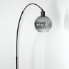 Ripoll Stehleuchte Glas 20 cm Schwarz, 1-flammig