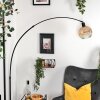 Ripoll Stehleuchte Glas 20 cm Schwarz, 1-flammig