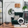Cando Stehleuchte 40 cm Chrom, Schwarz, 1-flammig