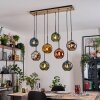 Ripoll Hängeleuchte Glas 20 cm Naturfarben, Schwarz, 8-flammig