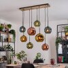 Ripoll Hängeleuchte Glas 20 cm, 25 cm Naturfarben, Schwarz, 8-flammig
