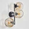 Ripoll Wandleuchte Glas 15 cm Bernsteinfarben, Klar, 3-flammig