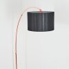 Soungou Bogenstehlampe 38 cm Kupferfarben, Schwarz, 1-flammig, Stoffschirm