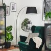 Bassagoda Stehleuchte 45 cm Chrom, Schwarz, 1-flammig