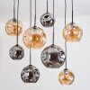 Ripoll Hängeleuchte Glas 20 cm, 25 cm, 30 cm Naturfarben, Schwarz, 8-flammig
