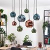 Ripoll Hängeleuchte Glas 15 cm, 20 cm, 25 cm Naturfarben, Schwarz, 8-flammig