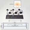 Gastor Hängeleuchte Glas 20 cm Bernsteinfarben, Klar, 6-flammig