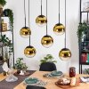 Gastor Hängeleuchte Glas 20 cm Gold, Klar, 6-flammig