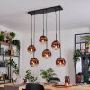 Gastor Hängeleuchte Glas 20 cm Klar, Kupferfarben, 6-flammig