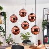 Gastor Hängeleuchte Glas 25 cm Kupferfarben, 6-flammig