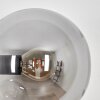 Gastor Wandleuchte Glas 15 cm Rauchfarben, 3-flammig