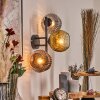 Ripoll Wandleuchte Glas 15 cm Gold, Klar, Kupferfarben, Rauchfarben, 3-flammig