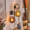 Ripoll Wandleuchte Glas 15 cm Gold, Klar, Kupferfarben, Rauchfarben, 3-flammig