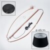 Bassagoda Bogenstehlampe 45 cm Kupferfarben, Schwarz, 1-flammig, Stoffschirm
