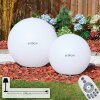 Ilorn Kugelleuchte Set 39 cm, 50 cm LED Weiß, 2-flammig, Fernbedienung