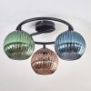 Koyoto Deckenleuchte Glas 15 cm Blau, Grün, Kupferfarben, 3-flammig