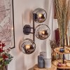 Gastor Wandleuchte Glas 15 cm Chrom, Rauchfarben, 3-flammig
