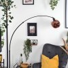 Ripoll Stehleuchte Glas 20 cm Schwarz, 1-flammig