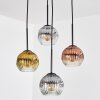 Ripoll Hängeleuchte Glas 15 cm Gold, Klar, Kupferfarben, Rauchfarben, 4-flammig