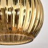 Koyoto Deckenleuchte Glas 15 cm Blau, Gold, Kupferfarben, 3-flammig
