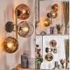Koyoto Wandleuchte Glas 15 cm Gold, Schwarz, 3-flammig