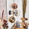 Koyoto Wandleuchte Glas 15 cm Gold, Schwarz, 3-flammig