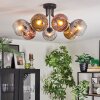 Ripoll Deckenleuchte Glas 15 cm Gold, Klar, Kupferfarben, Rauchfarben, 7-flammig
