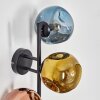 Ripoll Wandleuchte Glas 15 cm Blau, Gold, Kupferfarben, 3-flammig