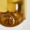 Ripoll Wandleuchte Glas 15 cm Blau, Gold, Kupferfarben, 3-flammig
