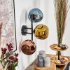 Ripoll Wandleuchte Glas 15 cm Blau, Gold, Kupferfarben, 3-flammig