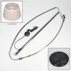 Bassagoda Stehleuchte 45 cm Chrom, Schwarz, 1-flammig