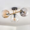 Ripoll Deckenleuchte Glas 15 cm Gold, Schwarz, 3-flammig
