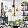 Ripoll Hängeleuchte Glas 15 cm Gold, Klar, 4-flammig