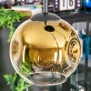 Ripoll Hängeleuchte Glas 15 cm Gold, Klar, 4-flammig