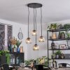Ripoll Hängeleuchte Glas 15 cm Bernsteinfarben, Klar, 4-flammig