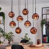 Gastor Hängeleuchte Glas 20 cm Klar, Kupferfarben, 8-flammig