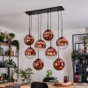 Gastor Hängeleuchte Glas 25 cm Klar, Kupferfarben, 8-flammig
