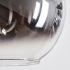 Koyoto Hängeleuchte Glas 20 cm Chrom, Klar, Rauchfarben, 4-flammig